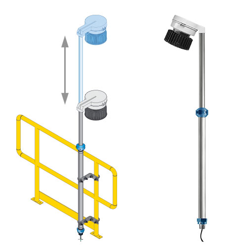 V-Spring Telescoping Safety Light Pole